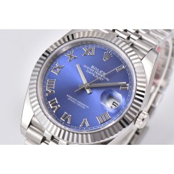 Rolex-Datejust 126334 41MM Blue/Roman 904L Jubilee Bracelet Clean VR3235