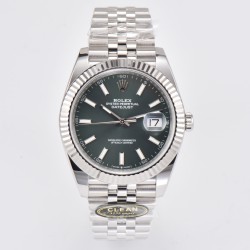 Rolex-Datejust 126334 41mm Jubilee 904L SS/SS Gray Rhodium Clean VR3235
