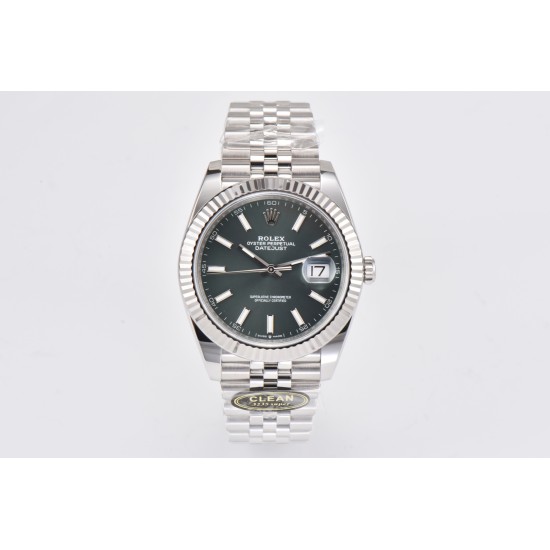 Rolex-Datejust 126334 41mm Jubilee 904L SS/SS Gray Rhodium Clean VR3235