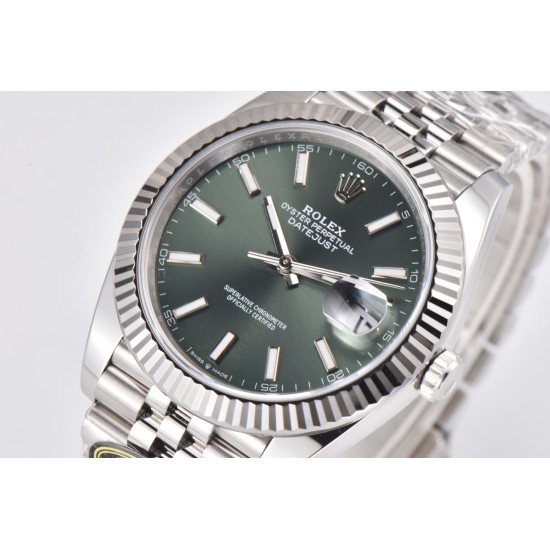 Rolex-Datejust 126334 41mm Jubilee 904L SS/SS Gray Rhodium Clean VR3235