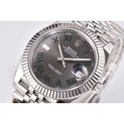 Rolex-Datejust 126334 41mm Wimbledon Jub SS/SS Gray Dial Clean VR3235