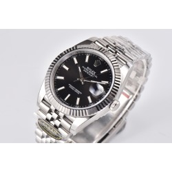 Rolex-Datejust 126334 41mm Jub 904L SS/SS Black/Stk Clean VR3235