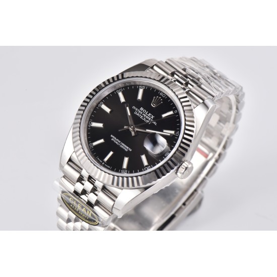 Rolex-Datejust 126334 41mm Jub 904L SS/SS Black/Stk Clean VR3235