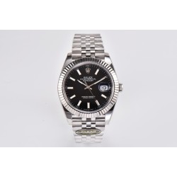 Rolex-Datejust 126334 41mm Jub 904L SS/SS Black/Stk Clean VR3235
