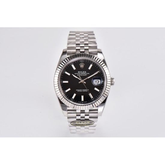 Rolex-Datejust 126334 41mm Jub 904L SS/SS Black/Stk Clean VR3235