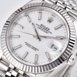 Rolex-Datejust 126334 41mm Jub SS/SS White/Stk Clean VR3235