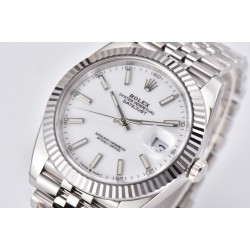 Rolex-Datejust 126334 41mm Jub SS/SS White/Stk Clean VR3235