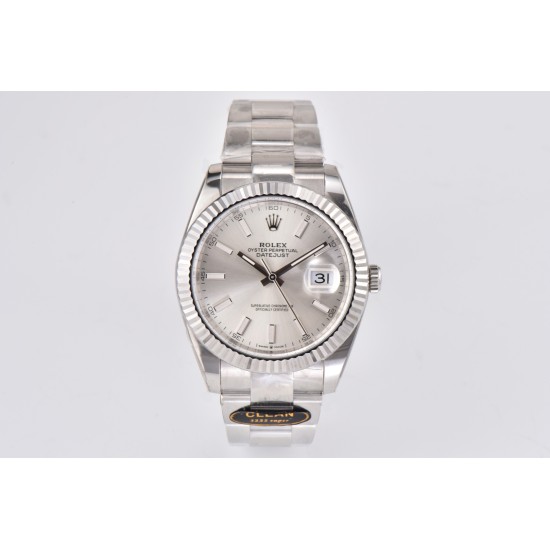 Rolex-Datejust 126334 41mm SS/SS Silver/Stk CLEAN(EWEF) A3235