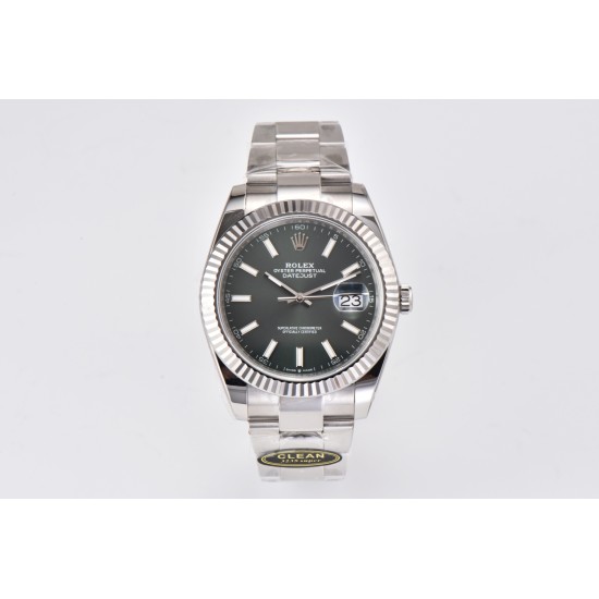 Rolex--Datejust 126334 41mm Oyster 904L SS/SS Grey/Stk Clean VR3235
