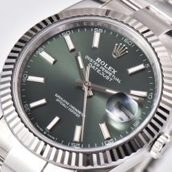 Rolex--Datejust 126334 41mm Oyster 904L SS/SS Grey/Stk Clean VR3235