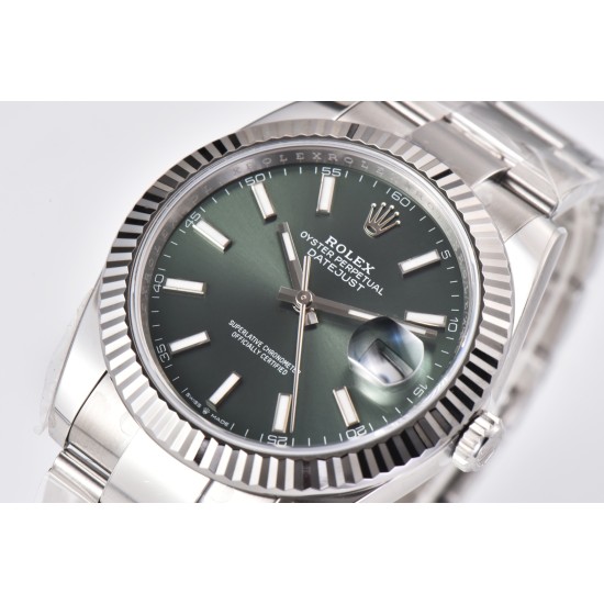 Rolex--Datejust 126334 41mm Oyster 904L SS/SS Grey/Stk Clean VR3235
