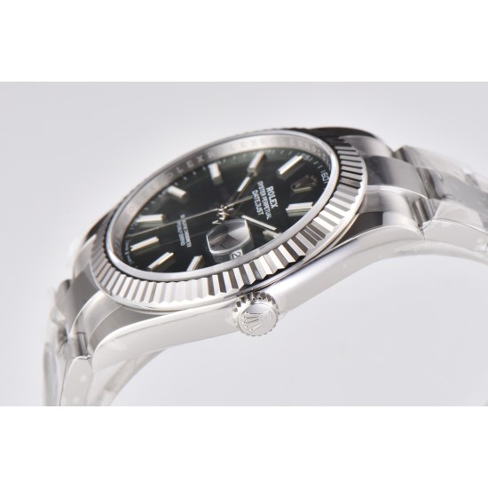 Rolex--Datejust 126334 41mm Oyster 904L SS/SS Grey/Stk Clean VR3235