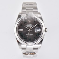 Rolex-Datejust 126334 41mm Wimbledon Oys SS/SS Gray Dial Clean VR3235