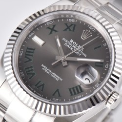 Rolex-Datejust 126334 41mm Wimbledon Oys SS/SS Gray Dial Clean VR3235
