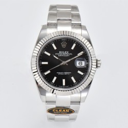 Rolex--Datejust 126334 41mm Oyster 904L SS/SS Black/Stk Clean VR3235