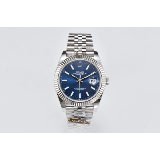 Rolex-Datejust 126334 41mm Jubilee 904L SS/SS Blue/Stk Clean VR3235