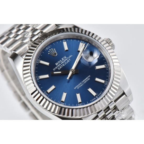 Rolex-Datejust 126334 41mm Jubilee 904L SS/SS Blue/Stk Clean VR3235