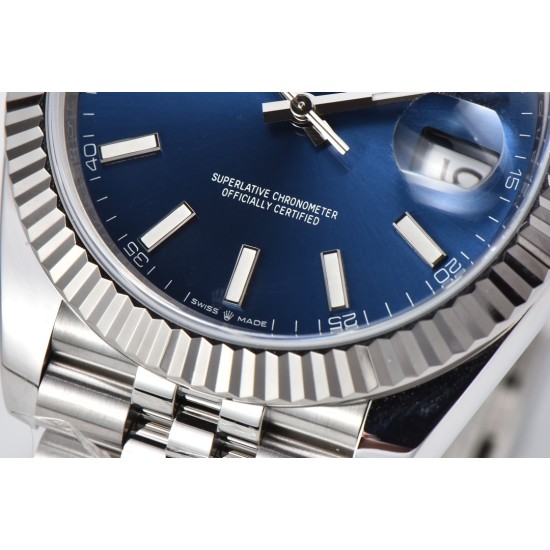 Rolex-Datejust 126334 41mm Jubilee 904L SS/SS Blue/Stk Clean VR3235