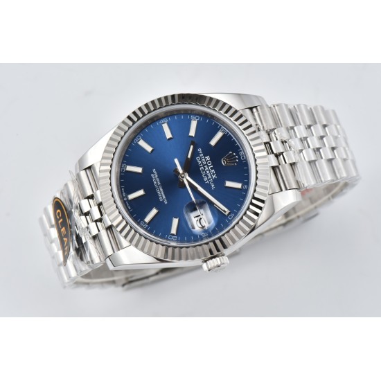 Rolex-Datejust 126334 41mm Jubilee 904L SS/SS Blue/Stk Clean VR3235
