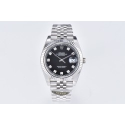 Rolex-Datejust 126334 41mm Jub SS/SS Black/Mois Clean VR3235