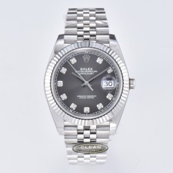 Rolex-Datejust 126334 41mm Jub SS/SS Grey/Mois Clean VR3235