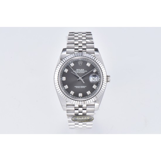 Rolex-Datejust 126334 41mm Jub SS/SS Grey/Mois Clean VR3235