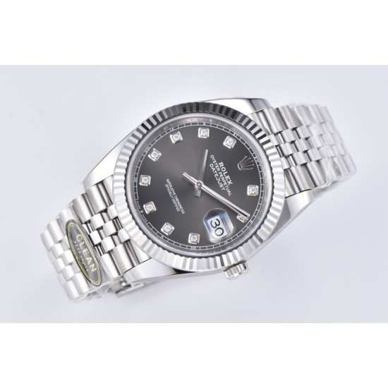 Rolex-Datejust 126334 41mm Jub SS/SS Grey/Mois Clean VR3235
