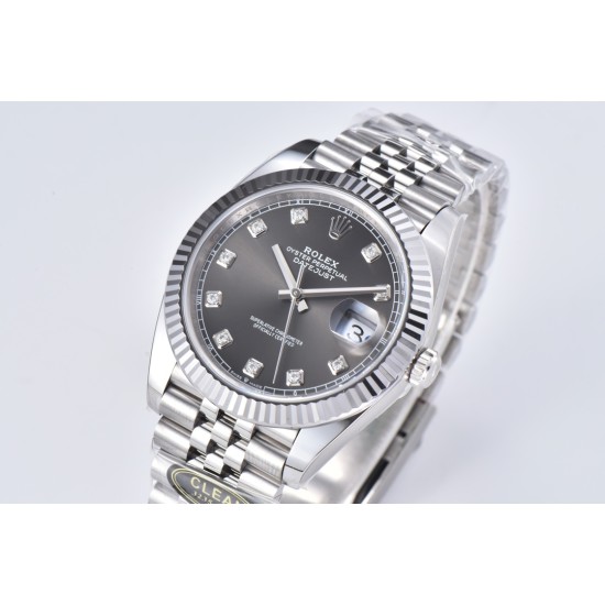 Rolex-Datejust 126334 41mm Jub SS/SS Grey/Mois Clean VR3235