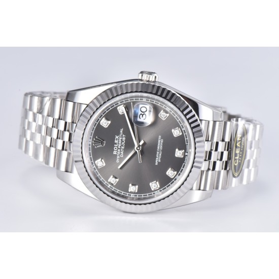 Rolex-Datejust 126334 41mm Jub SS/SS Grey/Mois Clean VR3235