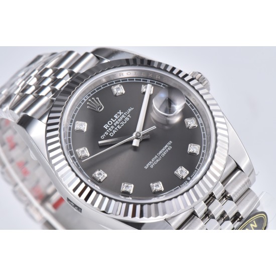 Rolex-Datejust 126334 41mm Jub SS/SS Grey/Mois Clean VR3235