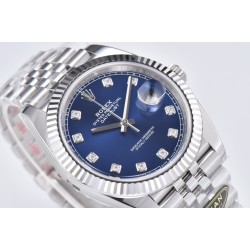 Rolex-Datejust 126334 41mm Jub SS/SS Blue/Mois Clean VR3235