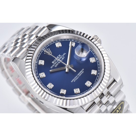 Rolex-Datejust 126334 41mm Jub SS/SS Blue/Mois Clean VR3235