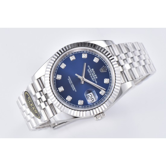 Rolex-Datejust 126334 41mm Jub SS/SS Blue/Mois Clean VR3235