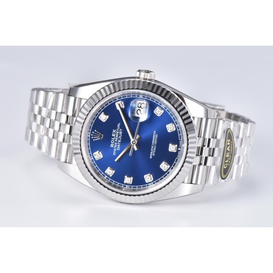Rolex-Datejust 126334 41mm Jub SS/SS Blue/Mois Clean VR3235