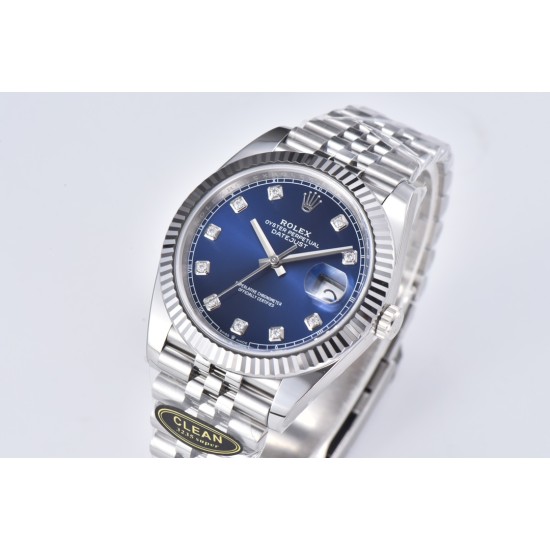 Rolex-Datejust 126334 41mm Jub SS/SS Blue/Mois Clean VR3235