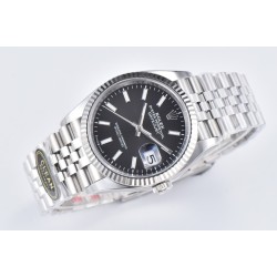 Rolex-Datejust 126234 36mm Jub SS/SS Black/Stk Clean VR3235