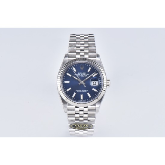 Rolex-Datejust 126234 36mm Jub SS/SS Blue/Stk Clean VR3235