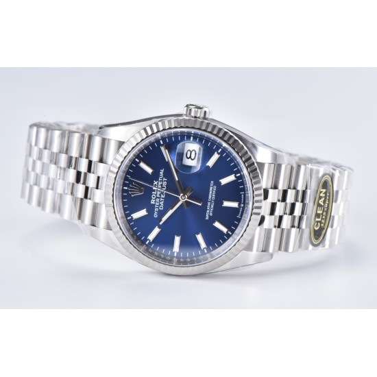 Rolex-Datejust 126234 36mm Jub SS/SS Blue/Stk Clean VR3235