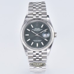 Rolex-Datejust 126234 36mm Jub SS/SS Grey/Stk CLEAN(JQF) VR3235