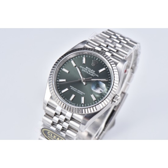 Rolex-Datejust 126234 36mm Jub SS/SS Grey/Stk CLEAN(JQF) VR3235