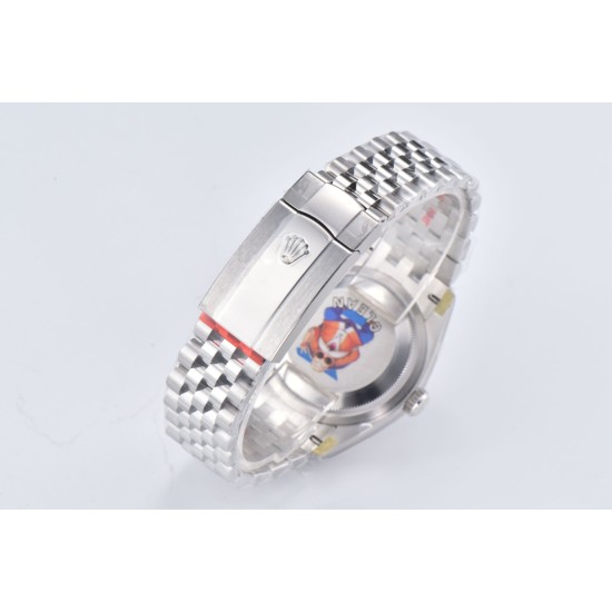 Rolex-Datejust 126234 36mm Jub SS/SS Palm Motif Green/Stk CLEAN(VSF) VS3235