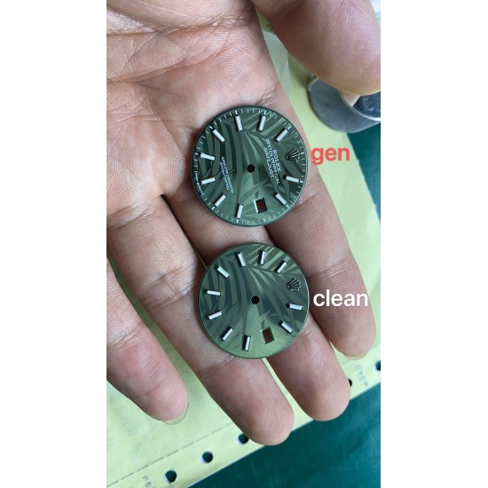 Rolex-Datejust 126234 36mm Jub SS/SS Palm Motif Green/Stk CLEAN(VSF) VS3235