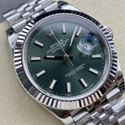 Rolex-Datejust 126334 41mm Jub SS/SS Green/Stk VSF VS3235