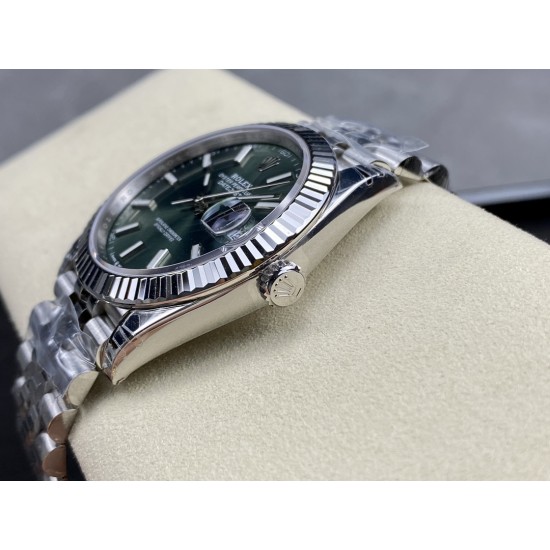 Rolex-Datejust 126334 41mm Jub SS/SS Green/Stk VSF VS3235
