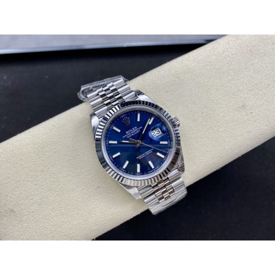 Rolex-Datejust 126334 41mm Jub Flt 904L SS/SS Blue/Stk VSF VS3235