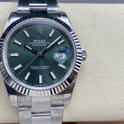 Rolex-Datejust 126334 41mm Oys SS/SS Green/Stk VSF VS3235