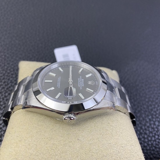 Rolex--Datejust 126300 41mm Oyster 904L SS/SS Grey/Stk VSF VS3235