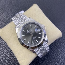 Rolex-Datejust 126334 41mm Jub Flt 904L SS/SS Grey/Stk VSF VS3235