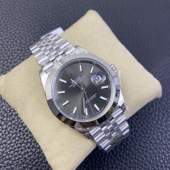 Rolex-Datejust 126334 41mm Jub Flt 904L SS/SS Grey/Stk VSF VS3235