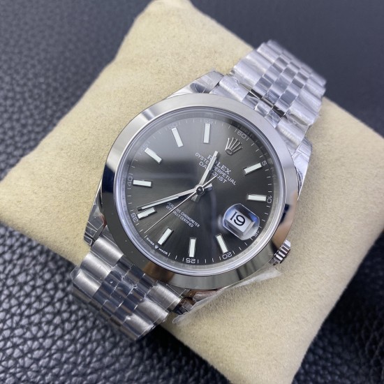Rolex-Datejust 126334 41mm Jub Flt 904L SS/SS Grey/Stk VSF VS3235